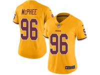 Nike Pernell McPhee Limited Gold Women's Jersey - NFL Washington Redskins #96 Rush Vapor Untouchable