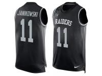 Nike Raiders #11 Sebastian Janikowski Black Team Color Men Stitched NFL Tank Top