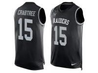 Nike Raiders #15 Michael Crabtree Black Team Color Men Stitched NFL Tank Top