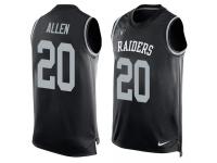 Nike Raiders #20 Nate Allen Black Team Color Men Stitched NFL Tank Top