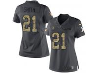 Nike Raiders #21 Sean Smith Black Women Stitched NFL Limited 2016 Salute to Service Jersey