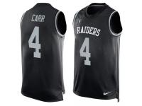 Nike Raiders #4 Derek Carr Black Team Color Men Stitched NFL Tank Top