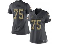 Nike Raiders #75 Howie Long Black Women Stitched NFL Limited 2016 Salute to Service Jersey