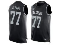 Nike Raiders #77 Lyle Alzado Black Team Color Men Stitched NFL Tank Top