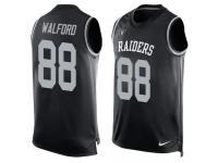 Nike Raiders #88 Clive Walford Black Team Color Men Stitched NFL Tank Top