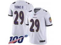 Nike Ravens #29 Earl Thomas III White Men's Stitched NFL 100th Season Vapor Limited Jersey