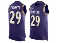 Nike Ravens #29 Justin Forsett Purple Team Color Men Stitched NFL Tank Top