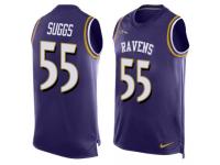 Nike Ravens #55 Terrell Suggs Purple Team Color Men Stitched NFL Tank Top