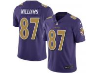 Nike Ravens #87 Maxx Williams Purple Men Stitched NFL Limited Rush Jersey