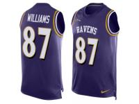 Nike Ravens #87 Maxx Williams Purple Team Color Men Stitched NFL Tank Top