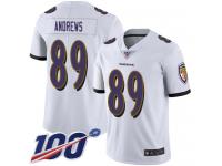 Nike Ravens #89 Mark Andrews White Men's Stitched NFL 100th Season Vapor Limited Jersey