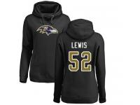 Nike Ray Lewis Black Name & Number Logo Women's - NFL Baltimore Ravens #52 Pullover Hoodie