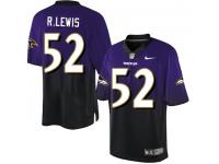 Nike Ray Lewis Elite Purple Black Youth Jersey - NFL Baltimore Ravens #52 Fadeaway