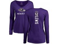 Nike Ray Lewis Purple Backer Women's - NFL Baltimore Ravens #52 Long Sleeve T-Shirt