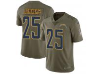 Nike Rayshawn Jenkins Limited Olive Men's Jersey - NFL Los Angeles Chargers #25 2017 Salute to Service