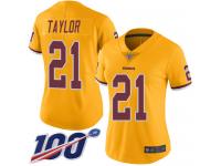 Nike Redskins #21 Sean Taylor Gold Women's Stitched NFL Limited Rush 100th Season Jersey