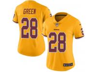 Nike Redskins #28 Darrell Green Gold Women Stitched NFL Limited Rush Jersey