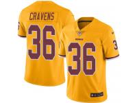 Nike Redskins #36 Sua Cravens Gold Men Stitched NFL Limited Rush Jersey