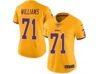 Nike Redskins #71 Trent Williams Gold Women Stitched NFL Limited Rush Jersey