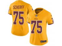 Nike Redskins #75 Brandon Scherff Gold Women Stitched NFL Limited Rush Jersey