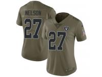 Nike Reggie Nelson Limited Olive Women's Jersey - NFL Oakland Raiders #27 2017 Salute to Service