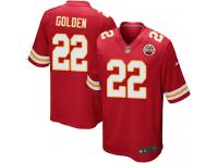 Nike Robert Golden Game Red Home Men's Jersey - NFL Kansas City Chiefs #22
