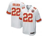 Nike Robert Golden Game White Road Men's Jersey - NFL Kansas City Chiefs #22
