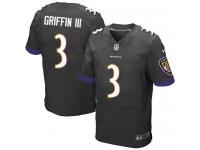 Nike Robert Griffin III Elite Black Alternate Men's Jersey - NFL Baltimore Ravens #3