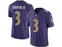 Nike Robert Griffin III Elite Purple Men's Jersey - NFL Baltimore Ravens #3 Rush Vapor Untouchable