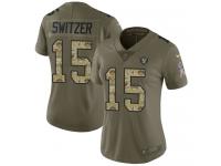 Nike Ryan Switzer Limited Olive Camo Women's Jersey - NFL Oakland Raiders #15 2017 Salute to Service