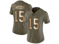 Nike Ryan Switzer Limited Olive Gold Women's Jersey - NFL Oakland Raiders #15 2017 Salute to Service