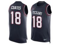 Nike Sammie Coates Navy Blue Men's Jersey - NFL Houston Texans #18 Player Name & Number Tank Top