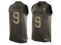 Nike Shane Lechler Green Men's Jersey - NFL Houston Texans #9 Salute to Service Tank Top