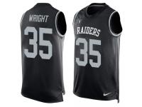 Nike Shareece Wright Black Men's Jersey - NFL Oakland Raiders #35 Player Name & Number Tank Top