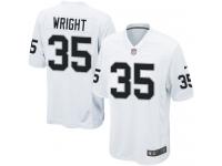 Nike Shareece Wright Game White Road Men's Jersey - NFL Oakland Raiders #35