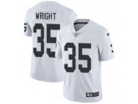 Nike Shareece Wright Limited White Road Men's Jersey - NFL Oakland Raiders #35 Vapor Untouchable