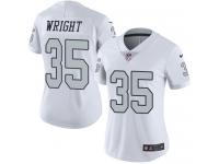 Nike Shareece Wright Limited White Women's Jersey - NFL Oakland Raiders #35 Rush Vapor Untouchable