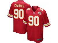 Nike Stefan Charles Game Red Home Men's Jersey - NFL Kansas City Chiefs #90