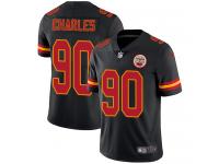 Nike Stefan Charles Limited Black Men's Jersey - NFL Kansas City Chiefs #90 Rush Vapor Untouchable