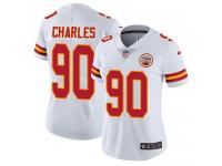 Nike Stefan Charles Limited White Road Women's Jersey - NFL Kansas City Chiefs #90 Vapor Untouchable