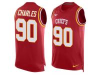 Nike Stefan Charles Red Men's Jersey - NFL Kansas City Chiefs #90 Player Name & Number Tank Top