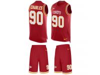 Nike Stefan Charles Red Men's Jersey - NFL Kansas City Chiefs #90 Tank Top Suit