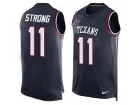 Nike Texans #11 Jaelen Strong Navy Blue Team Color Men Stitched NFL Tank Top