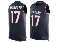 Nike Texans #17 Brock Osweiler Navy Blue Team Color Men Stitched NFL Tank Top