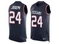 Nike Texans #24 Johnathan Joseph Navy Blue Team Color Men Stitched NFL Tank Top