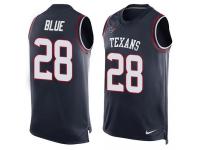 Nike Texans #28 Alfred Blue Navy Blue Team Color Men Stitched NFL Tank Top