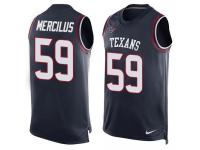 Nike Texans #59 Whitney Mercilus Navy Blue Team Color Men Stitched NFL Tank Top