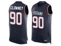 Nike Texans #90 Jadeveon Clowney Navy Blue Team Color Men Stitched NFL Tank Top