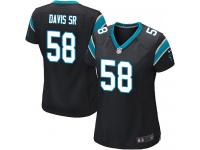 Nike Thomas Davis Game Black Home Women's Jersey - NFL Carolina Panthers #58