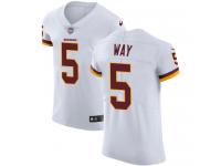 Nike Tress Way Elite White Road Men's Jersey - NFL Washington Redskins #5 Vapor Untouchable